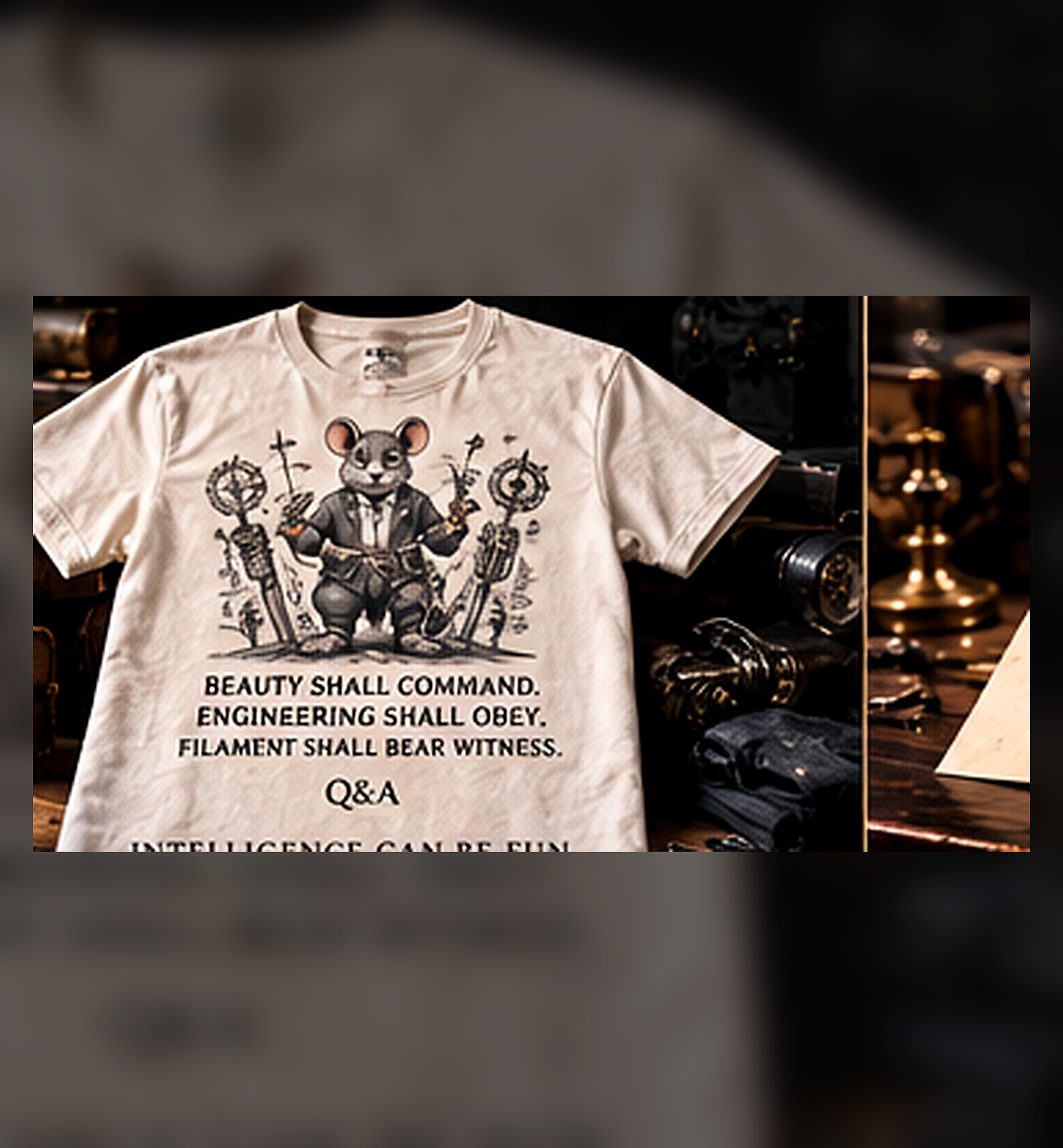 Engineered Nonsense cream graphic t-shirt
