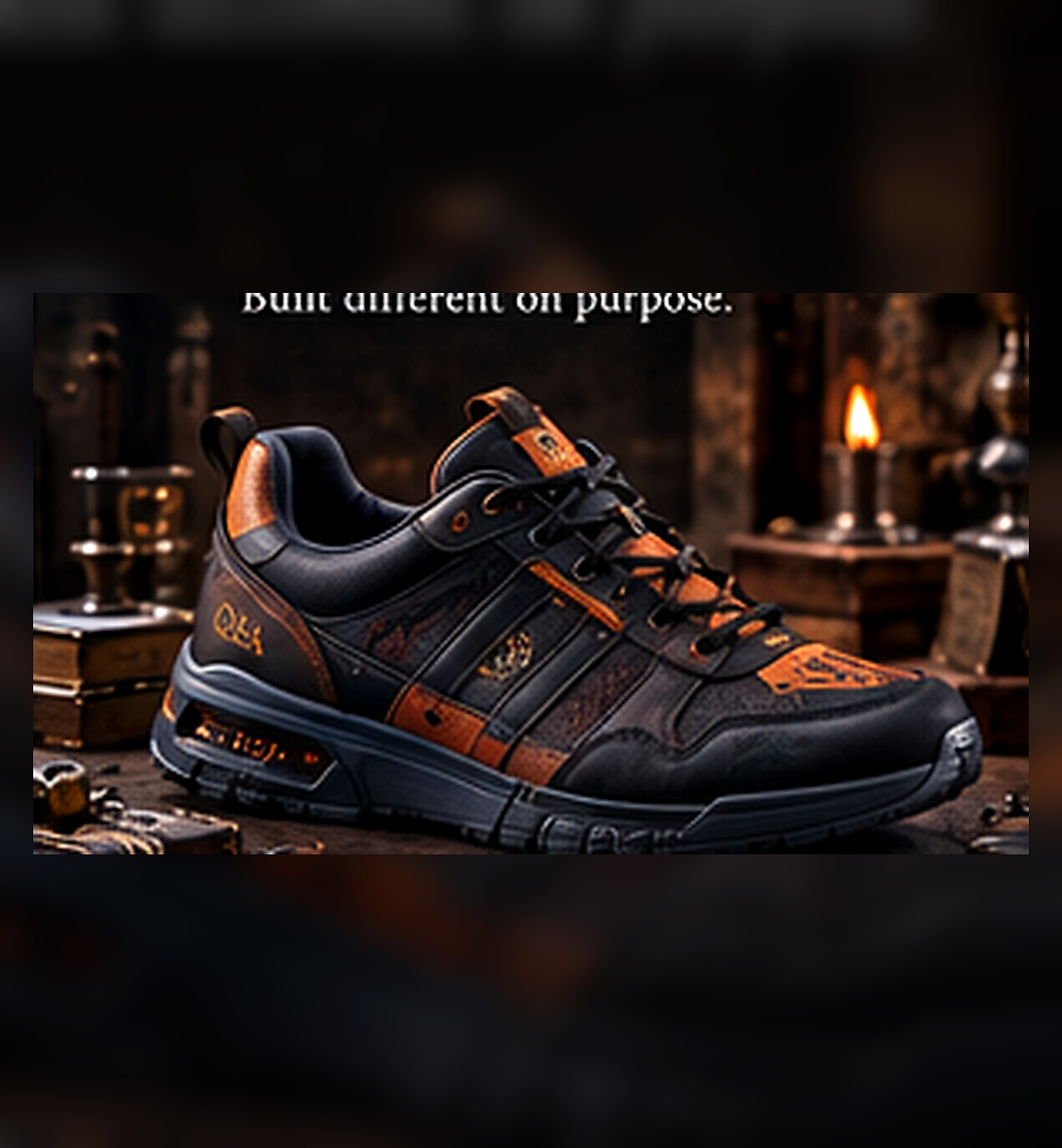 The Forge rugged black and rust sneaker